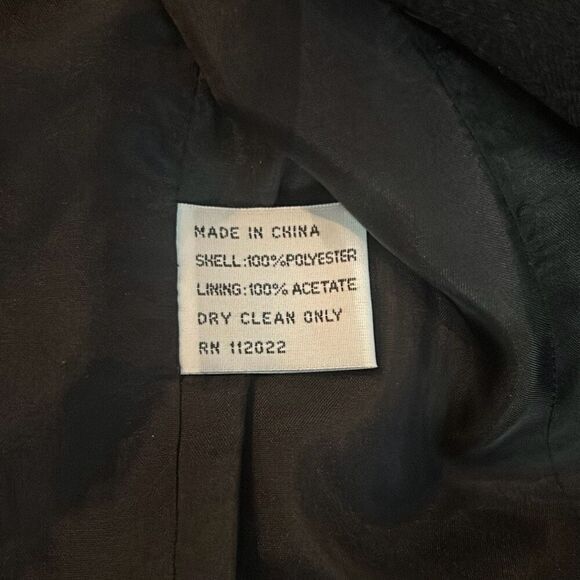 Talbots Womens Black Rose Textured Petite‎ Blazer Size 8 Pencil Skirt Size 10 - Picture 11 of 12